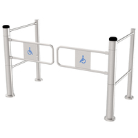 Tourniquet à battants en acier inoxydable 304 à double entrée pour supermarché avec contrôle d'accès et anti-tailgating