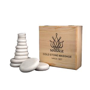 Großhandel 14-teiliges Set Weiße Jade Körper-Spa <span class=keywords><strong>Massage</strong></span>-Steine Hot <span class=keywords><strong>Stone</strong></span> <span class=keywords><strong>Massage</strong></span>-Set in Holzbox - Product Image 1