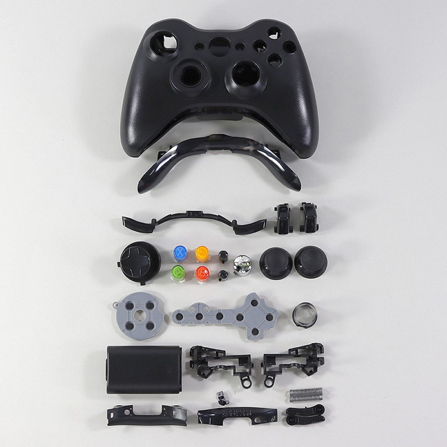 For 360 Complete Set Wireless Controller Shell ABS Material Private Mold Game Accessories Battery Back Cover Mushroom Head