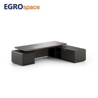Organisateur de bureau de luxe EGROspace Ceo, mobilier de bureau rond exécutif, table de direction en mélamine