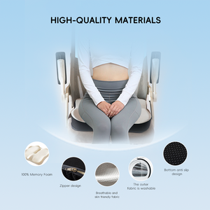 Coussin orthopédique portable OEM ODM antidérapant pour les fesses, ergonomique pour le coccyx, en mousse à mémoire de forme, lavable et personnalisable pour la maison - Product Image 4