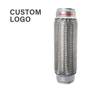 2.5/<span class=keywords><strong>3</strong></span>/<span class=keywords><strong>3</strong></span>.5/4 5 Inch Draadgaas Gevlochten Auto Roestvrijstalen Flexibele Gewricht Flex Balg Met Tepel Uitlaat Flex Universele Auto - Product Image 4