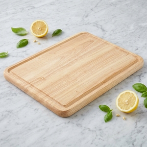 <span class=keywords><strong>Planche</strong></span> à découper <span class=keywords><strong>KitchenAid</strong></span> Classic en bois d'hévé<span class=keywords><strong>a</strong></span>, avec rainure périphérique, design réversible, facile à nettoyer, 11 pouces x 14 pouces, naturelle - Product Image 5