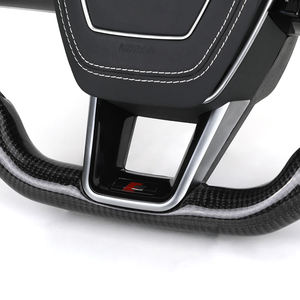 พวงมาลัยหุ้มหนังคาร์บอนไฟเบอร์สำหรับรถ <span class=keywords><strong>Audi</strong></span> A3 A4 RS3 B8.5 A5 A6 C7 C8 S3 S4 S5 B9 8V RS7ตามสั่ง - Product Image 2