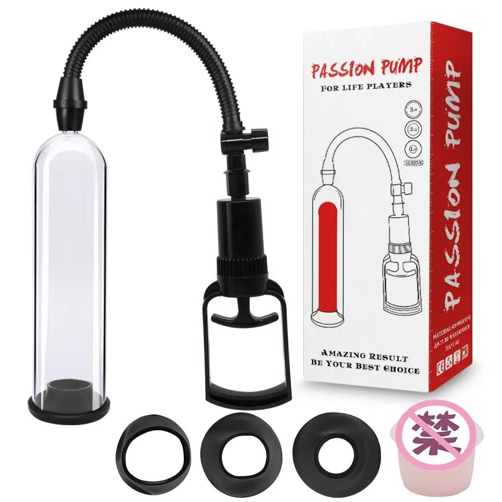 High Quality Beginners Penis Enlargement Vacuum Pump Bigger Growth Enhancer with 3 Sleeves Kit