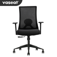 Chaise de bureau pivotante moderne Boss Executive avec dossier en maille, 4 vérins à gaz, accoudoirs réglables 3D, revêtement en tissu, garantie 3 ans certifiée