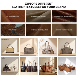 Bolso Bandolera de Cuero Genuino para Mujer, Nueva <span class=keywords><strong>Moda</strong></span> 2026, Bolso Tote de Cuero Suave de Gran Capacidad - Product Image 5