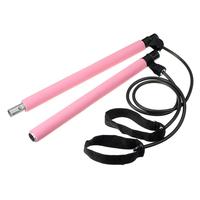 Kit de barre Pilates portable multifonctionnel Barre de bâton d'exercice avec bande de résistance pour la tonification musculaire et la mise en forme du corps