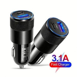 ที่ชาร์จในรถยนต์แบบเร็ว USB 15w 3.1a Type C PD ชาร์จเร็วสำหรับโทรศัพท์มือถือรุ่น 15 14 13 12 11 Pro Max - Product Image 2