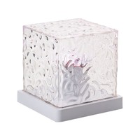 Lampe de table Senya-Pro Mini, design carré créatif, 3CCT/RGB, intensité variable, design moderne, lumière de nuit à effet d'ondulation d'eau, ambiance étoilée