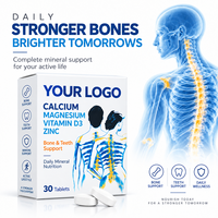 Comprimés de calcium, magnésium, zinc et vitamine D3 en marque privée OEM pour la nutrition des os et des dents, complément alimentaire minéral, vente en gros