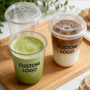 Vasos Desechables Transparentes de Plástico de Pared Simple para Café, 90 mm de Diámetro, Tamaño Grande, para Café Helado y Matcha - Product Image 5