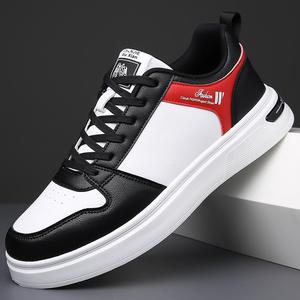 Chenje Xiu Xian – Baskets en cuir blanc pour homme, bout rond, semelle épaisse, chaussures de marche amorties - Product Image 4