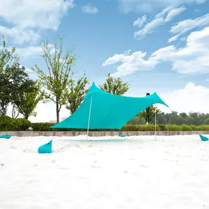 Выдвижная палатка, навес от солнца для пляжа UPF50 + Зонт, Пляжная кабана, навес, палатки для пляжа