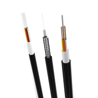 Cable de Fibra Óptica GJYXCH FTTH para Exteriores, Aéreo, de 1, 2, 4, 12 Núcleos, Monomodo G652D G657A1, con 3 Alambres de Acero, Cable Plano