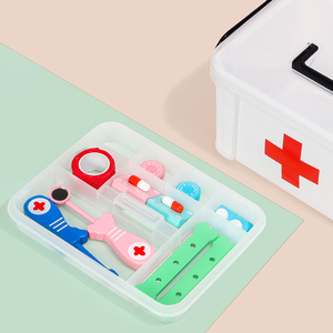 <span class=keywords><strong>Maison</strong></span> de jeu en bois pour enfants, costume de jouet de docteur, Kit de <span class=keywords><strong>médecin</strong></span>, jouets de jeu de rôle médical de dentiste, 28 pièces - Product Image 4