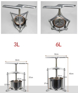 Presse à raisin manuelle artisanale 6L / Machine à presser le <span class=keywords><strong>miel</strong></span> et les fruits / Machine à presser le lard à la main - Product Image 3