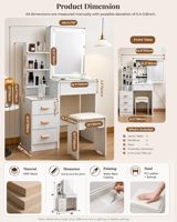 Coiffeuse rose avec miroir LED et station de charge intégrée, armoire de rangement modulaire avec panneau perforé pour chambre d'adolescent.