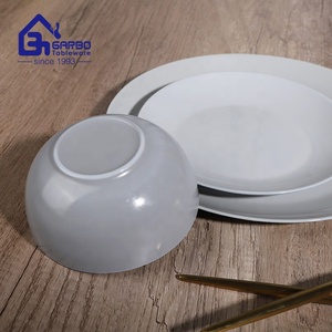 Vaisselle de qualité <span class=keywords><strong>italienne</strong></span>, Style classique, utilisation quotidienne, assiettes grises en verre opale, <span class=keywords><strong>assiette</strong></span> <span class=keywords><strong>à</strong></span> <span class=keywords><strong>Pizza</strong></span> pour le Dessert, 2 cm, 7.45 pouces, vente en gros - Product Image 4