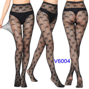Collants résille sexy en nylon pour femme, à motifs floraux, cœurs et têtes de mort, effet push-up, coupe ajustée, style Y2K, pour soirée, club, gothique - Product Image 3