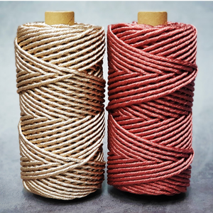 Corde en macramé métallique à simple brin 100% coton biologique de 3mm - Product Image 4