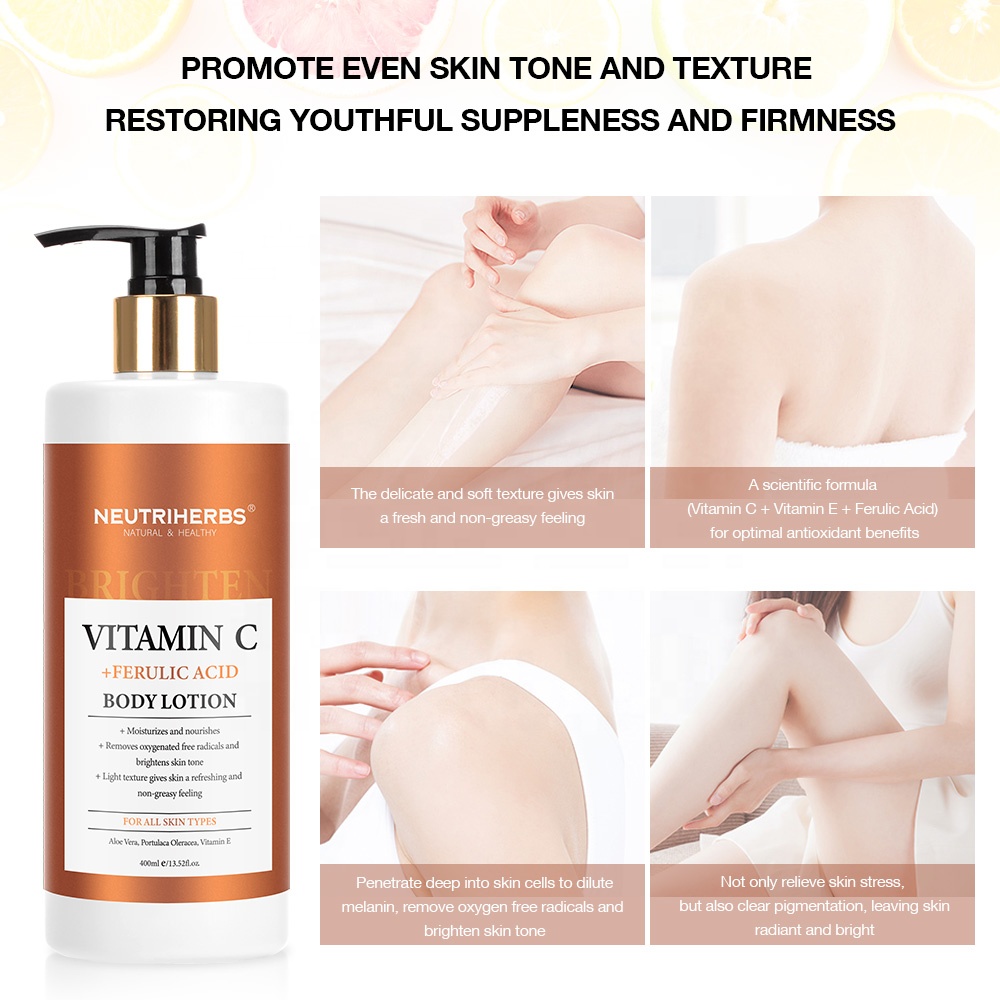 Собственная торговая марка, оптовая продажа, Neutriherbs Beauty, лучший натуральный увлажняющий лосьон для тела для отбеливания темной сухой кожи