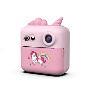 Nouvelle caméra d'impression instantanée pour enfants la plus vendue avec des autocollants de <span class=keywords><strong>selfie</strong></span> mignons en forme de dessin animé, impression thermique sans encre - Product Image 4