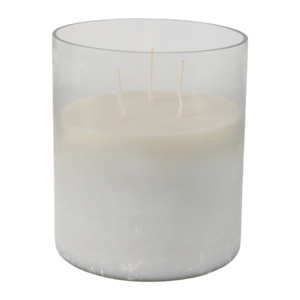 Candela Votiva Profumata al Gelsomino in Vetro Satinato a 3 Stoppini per Interni ed Esterni, Decorazione per la Casa - Product Image 4