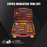 HENITUER S679-23 Ensemble d'outils isolés 23 pièces, haute dureté, multifonctionnel, testé par une tension élevée de 10000V, kit d'outils isolés 23 pièces