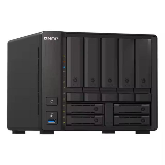 QNAP TS-h973AX-32G 9 Bay 32 GB RAM NAS Enclosure Desktop Hybrid Storage