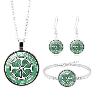 <span class=keywords><strong>Ensemble</strong></span> de colliers en pierre naturelle de style punk avec emblème de club de football européen, bijoux à la mode transfrontalière européenne et américaine - Product Image 4