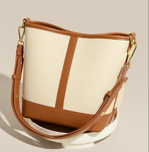 Women's Fashionable <b>Large</b> Capacity Single Shoulder <b>Crossbody</b> Bucket <b>Bag</b> Polyester Waterproof Zipper Closure - Product Image 5