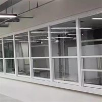 诺迪现代单双悬窗，带滑动开放式垂直开口玻璃纤维纱网铝合金框架