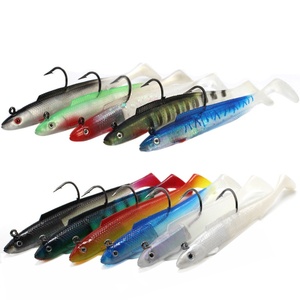 Señuelo de anguila blanda pre-montado con anzuelo Mustad de 10g-30g, cola <span class=keywords><strong>en</strong></span> T láser, swimbait para pesca de lúcio y cabeza de serpiente <span class=keywords><strong>en</strong></span> agua dulce y salada. - Product Image 1