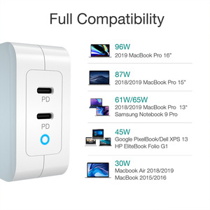 เครื่องชาร์จเร็ว GaN USB C 100วัตต์,เครื่องชาร์จผนังแบบชาร์จ Type C 100W PD3.0สำหรับ MacBook Pro Air iPad Pixel iPhone <span class=keywords><strong>11</strong></span> /Xs/xr - Product Image 3