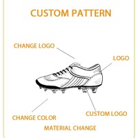 Zapatos de Fútbol Juveniles con Logotipo Personalizado, Deportes al Aire Libre, Antideslizantes, con Tacos Largos de Goma, Botines de Fútbol