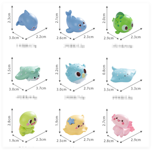 3D Mini ornamento casa delle bambole tartaruga delfino animale figura artigianale natale lotto di resina oceano tema mare bagno per bambini giocattoli per bambini - Product Image 4