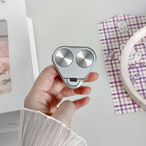 Double anneau 360 °   Support de téléphone rotatif pour doigt |   Support de téléphone portable créatif et portable |   Matériaux plastique et alliage, style minimaliste - Product Image 5