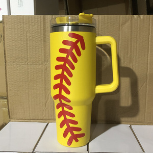 <b>Double</b> <b>Wall</b> Vacuum Sealed Stainless Steel 40oz Insulated Sports Adventure Travel <b>Mug</b> Iced Tea Coffee Baseball Print Tumbler - Product Image 6