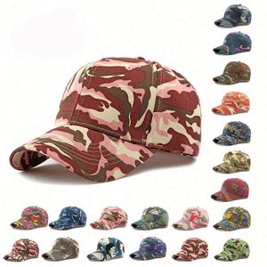 Nouvelle Arrivée Casquette de Baseball Snapback 6 Panneaux à Visière Courbe pour Jeunes, Pêche en Extérieur, Été, Motif Camouflage - Product Image 1