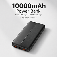 Batterie externe compacte 10000 mAh, chargeur USB portable 10000 mAh, impression de logo, approvisionnement en gros pour voyages, camping, téléphones, vente au détail