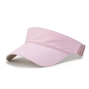 Polyester sıcak satış toptan özelleştirilmiş açık spor boş silindir şapka plaj Golf güneşlik kapağı