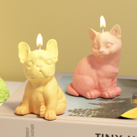 Molde de silicona 3D ecológico y apto para mascotas (perros y gatos) para velas, manualidades modernas de animales y recuerdos de mascotas para el hogar