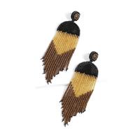 Boucles d'oreilles pendantes personnalisées en perles de rocaille miyuki bohème à pampilles longues boucles d'oreilles pour femmes