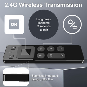 Télécommande sans fil <span class=keywords><strong>T9</strong></span> Air Mouse 2,4 GHz RF avec commande vocale, gyroscope, pointeur laser et apprentissage IR pour Android <span class=keywords><strong>TV</strong></span> <span class=keywords><strong>Box</strong></span> - Product Image 1