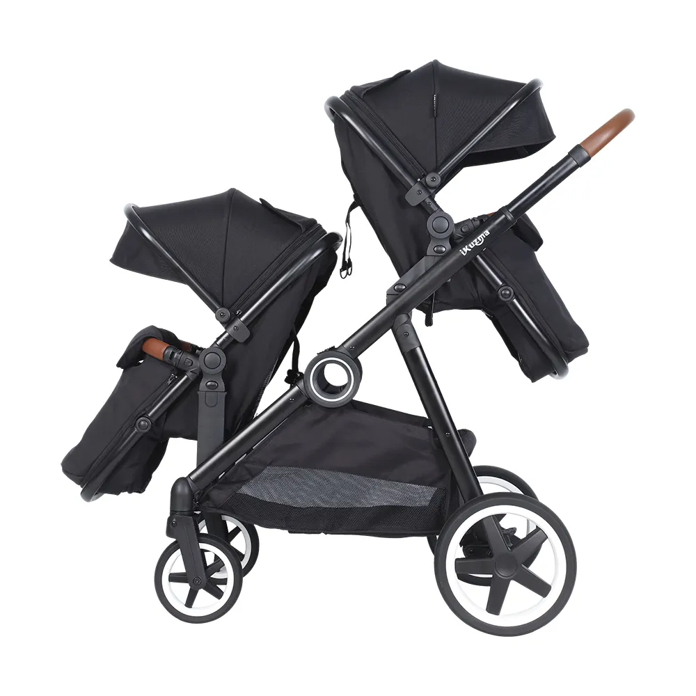 Black 2 Seater Pram Twin Baby Pram Second Hand Baby Trolley For Twins