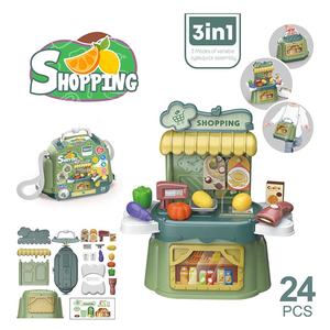 Per bambini 3 in 1 Mini negozio per lo Shopping 24 pz gioco casa giocattolo Set con borsa portatile per bambini regalo di compleanno - Product Image 5