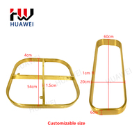 Support de chaise Huawei en acier inoxydable plaqué or, pieds de tabouret, quincaillerie, support de siège fixe sans base pivotante
