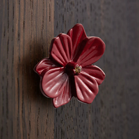 Kreatif Tiga Dimensi Point Drill Flower Zinc Alloy Pegangan Lubang Tunggal Dekorasi Rumah Modern Dekorasi Laci XIAOFEI