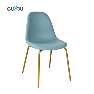 Silla del comedor moderna con patas doradas, muebles de tela de argos de terciopelo cómodos de estilo nórdico para <span class=keywords><strong>el</strong></span> hogar - Product Image 2